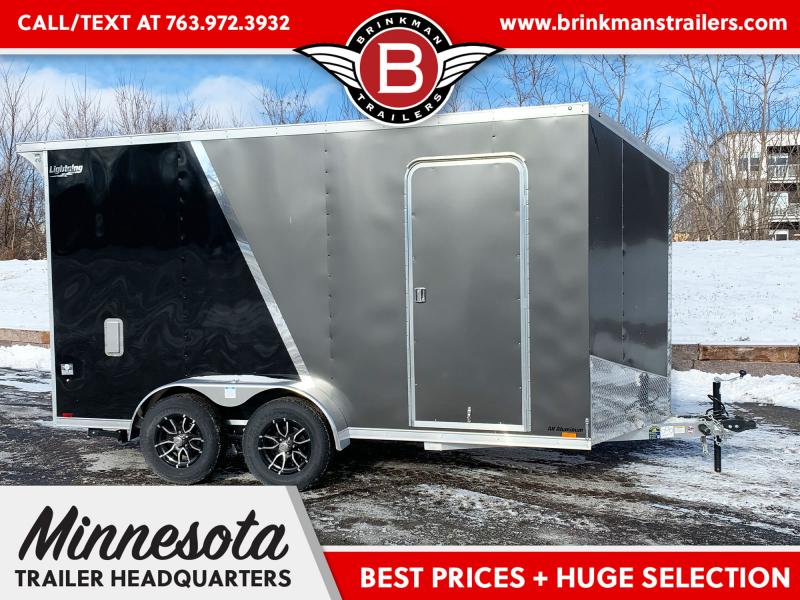 Lightning 7x14 Aluminum Enclosed Trailer - Rear ramp door