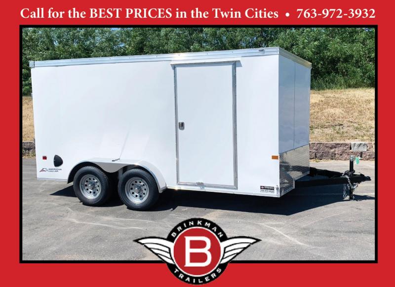 Deluxe NightHawk American Hauler 7x14 Tandem Axle Enclosed Trailer - 16" O/C - Rear Ramp! Deluxe NightHawk American Hauler 7x14 Tandem Axle Enclosed Trailer - 16" O/C - Rear Ramp!
