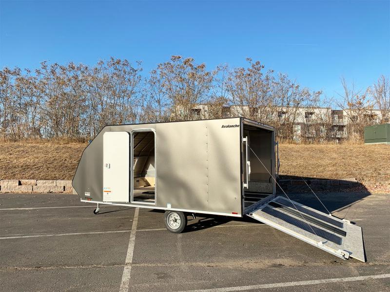 Lightning 8.5x13 Aluminum Enclosed TwoPlace Snowmobile Trailer with