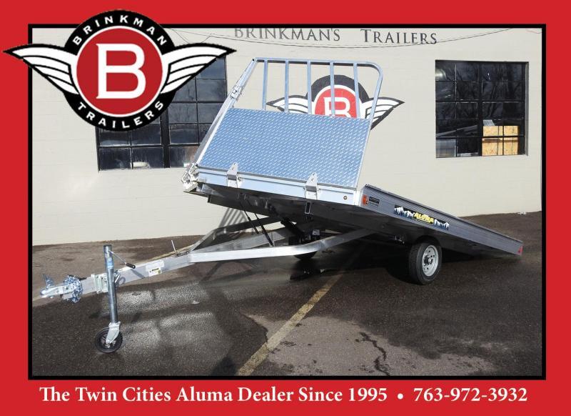 Aluma 8612D Tilt Aluminum 2Place Snowmobile Trailer Drive Off Ramp