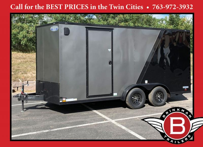 Continental Cargo 7x16 Enclosed Trailer 32" Side Door Rear Ramp