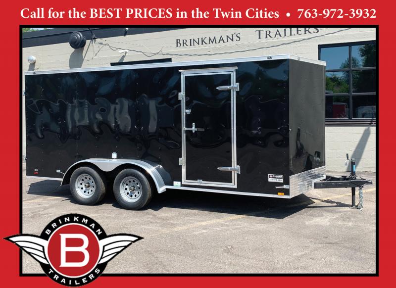 Continental Cargo 7x16 Enclosed Trailer Double Rear Doors! Brinkman