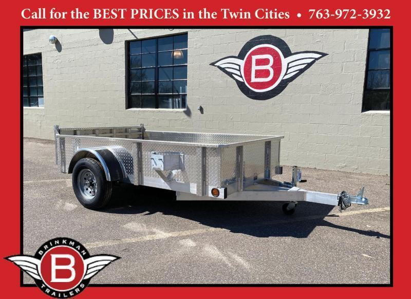 Quality Trophy 5x8 Aluminum Utility Trailer - Diamond Plate Sides - Stacked Ramps! Quality Trophy 5x8 Aluminum Utility Trailer - Diamond Plate Sides - Stacked Ramps!