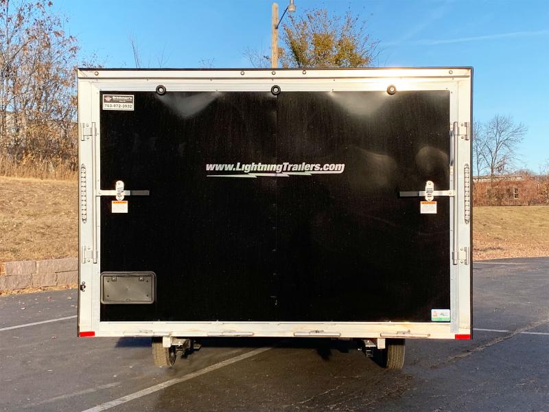 Lightning 8.5x13 Aluminum Enclosed TwoPlace Snowmobile Trailer with
