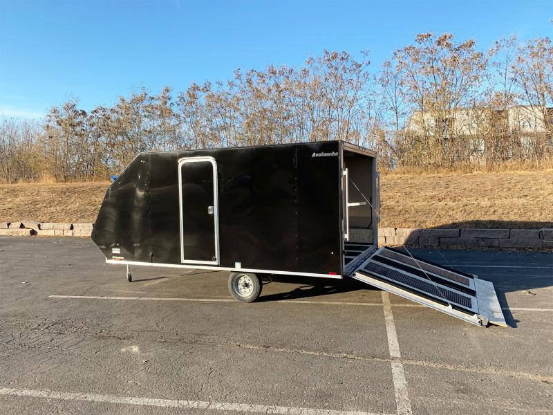 Lightning 8.5x13 Aluminum Enclosed TwoPlace Snowmobile Trailer with