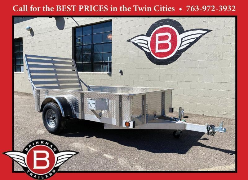 Quality Trophy 5x8 Aluminum Utility Trailer Diamond Plate Sides