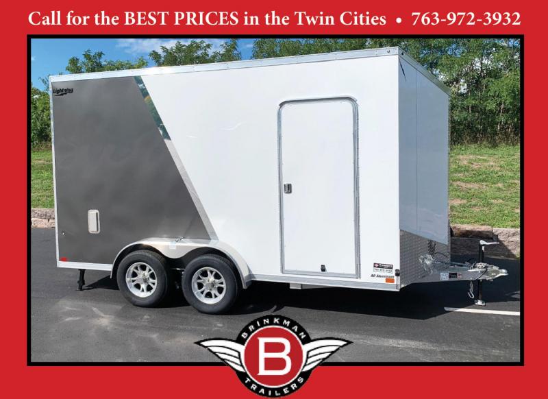 Lightning 7x14 Aluminum Enclosed Trailer - 7'9" Int. - Rear Ramp! Lightning 7x14 Aluminum Enclosed Trailer - 7'9" Int. - Rear Ramp!
