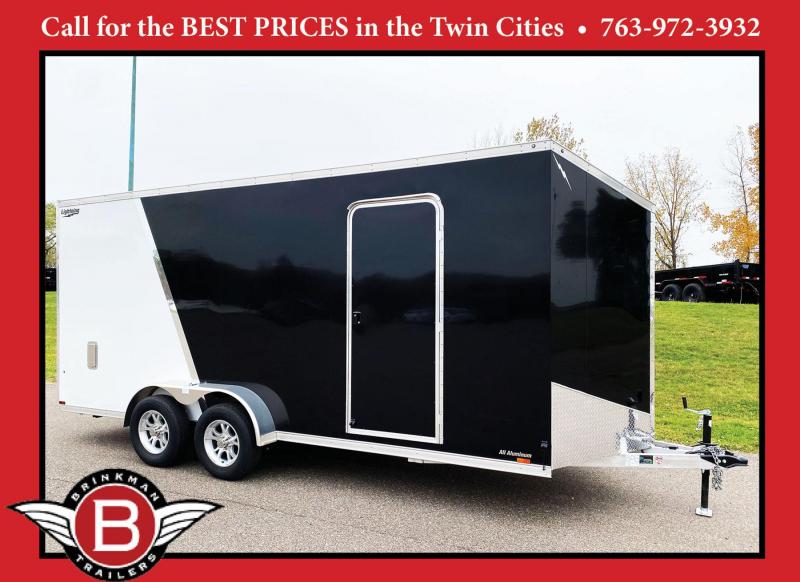 Lightning 7x18 Aluminum Enclosed Trailer - 7'3" Int. - Rear Ramp! Lightning 7x18 Aluminum Enclosed Trailer - 7'3" Int. - Rear Ramp!