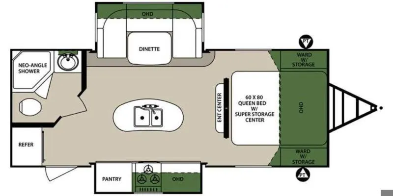 2016 Forest River surveyor 226rbds