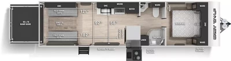 used Toy Haulers Forest River Grey Wolf for sale, in Marlette, MI Thumbnail 2