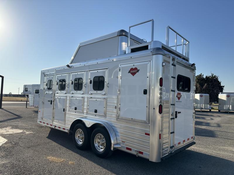 2024 Hart Trailers 4H BP w Hay Pod Horse Trailer Stephenville