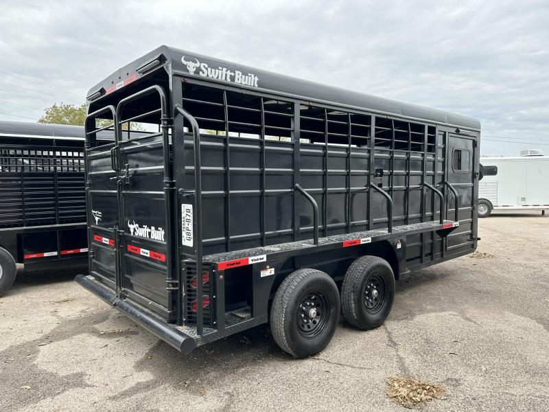 2022 Swift Built Trailers 18' Stock Combo Horse Trailer Stephenville