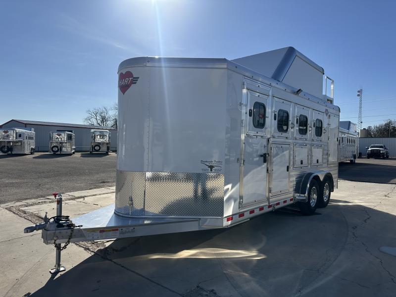 2025 Hart Trailers Tradition 4H BP w/ Mangers & Hay Pod Horse Trailer