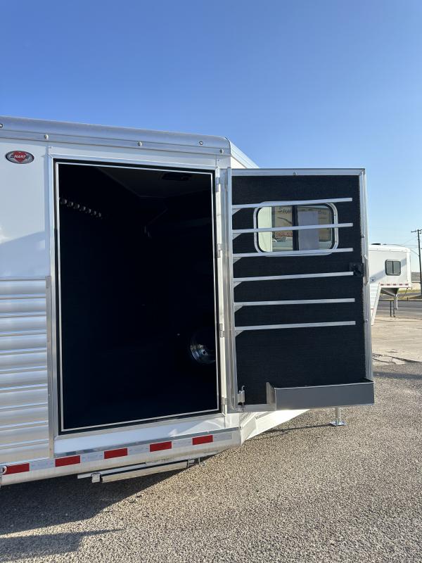 2024 Hart Trailers 4H BP w Hay Pod Horse Trailer Stephenville