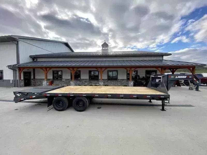 Fwr 2027 Lamar Trailers 102x25' Gooseneck Beavertail Deckover Trailer 22500 ...