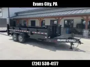 2026 Sure-Trac 7x16' 17600 GVW * TELE HOIST * HYDRAULIC JACK * I-BEAM FRAME * ST-BTL8216-176-DELUXE