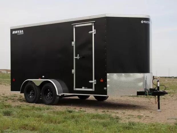 Southland 7 x 16 +2 V-Nose 7K Cargo Trailer with Rear Ramp Door