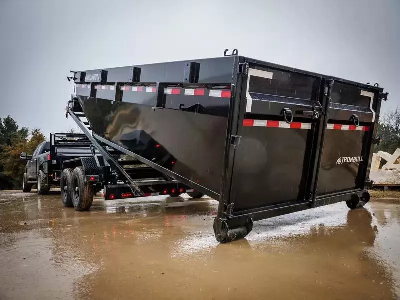 Iron Bull 7x16  14K Roll-Off Dump Trailer - DBG - Gooseneck