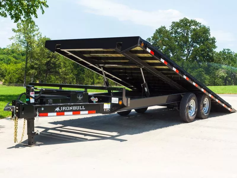 Iron Bull 8.5 x 24 14K Power Tilt Equipment Trailer - 8 inch I-Beam - TDP