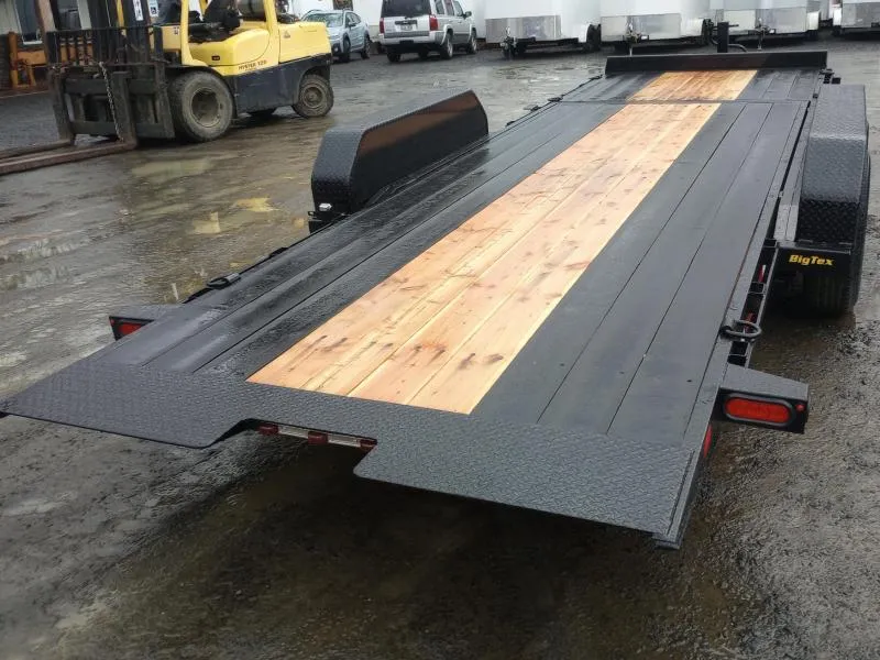 Big Tex 7x22  14K  16/6  Split Deck Tilt Equipment Trailer 14TL-22  Blackwood Outer Boards