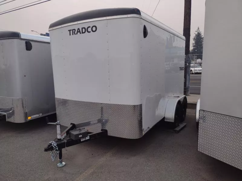 Criterion 7x12 Cargo Trailer - 7K Radius Nose & and Top Ramp Door Side Door - Tradco