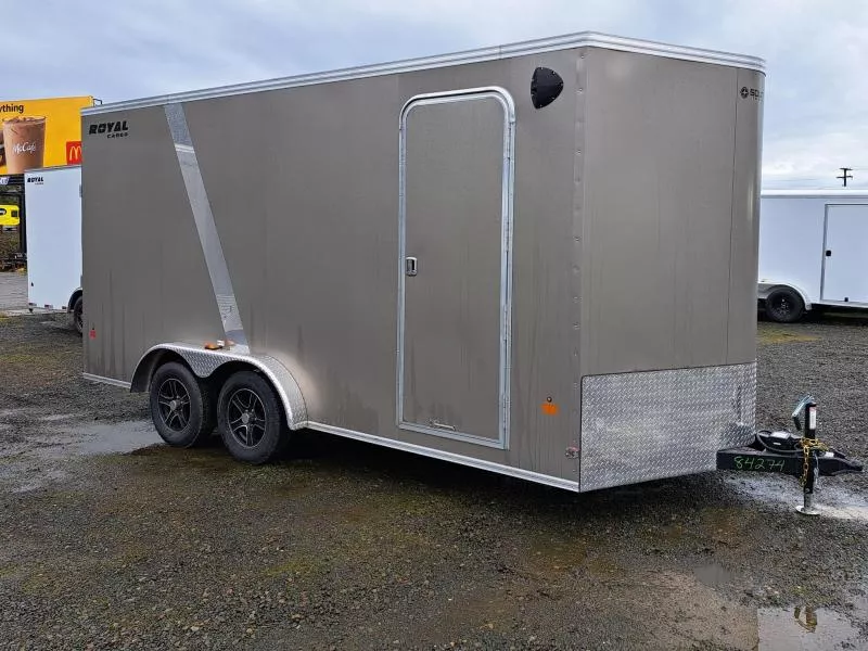 Southland 7.5 x 16 +2 V-Nose 7K Cargo Trailer with Rear Ramp Door - Tri Color