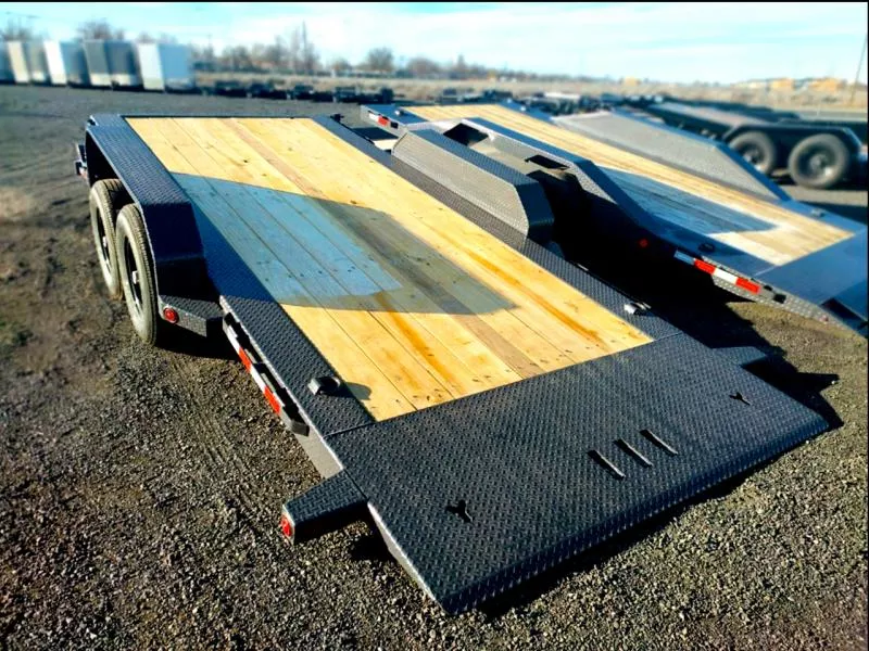 Iron Bull 7x22  14K I-Beam 16/6 Split Deck Equipment Trailer - 8 inch I-Beam - TWB