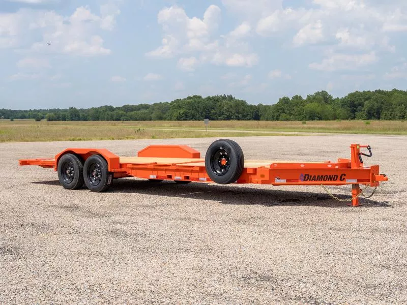 Diamond C 7 x 22 14K Equipment Tilt Trailer w/Side Step & Winch Mounting Plate