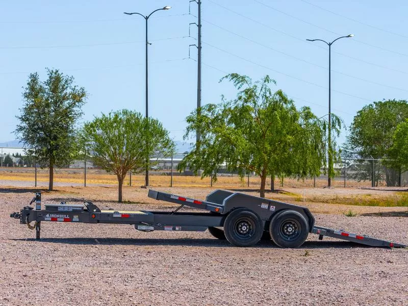Iron Bull 8.5x20 14K I-Beam Deckover 16/4 Split Deck Tilt Equipment Trailer - 8 inch I-Beam - TWB