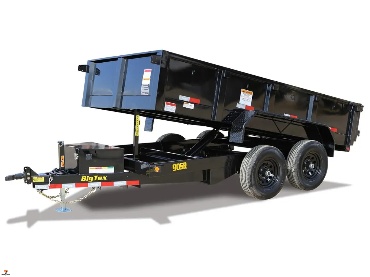 Big Tex 6x12 10K Dump Trailer Tandem Axle Single Ram 90SR in Mount