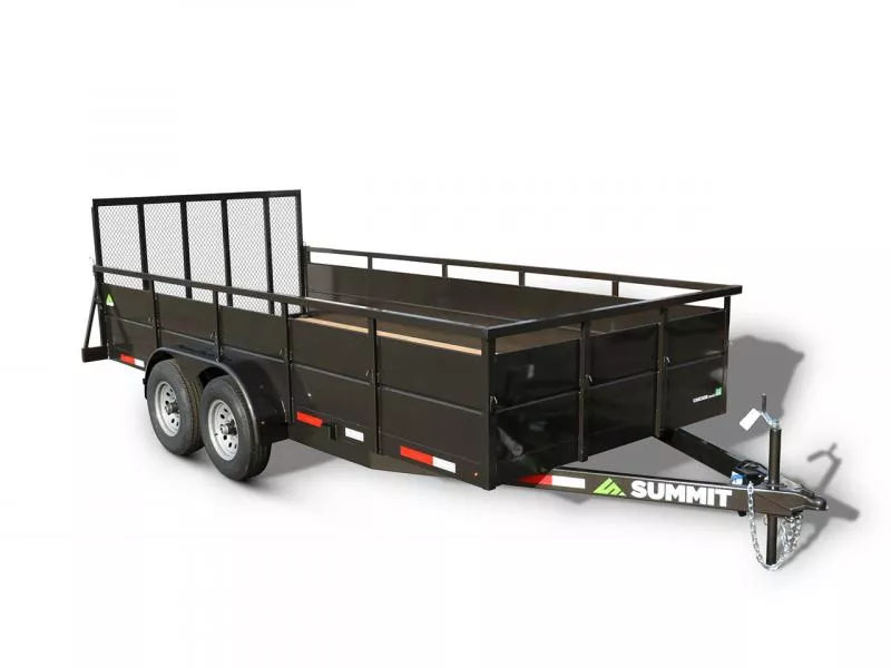 Summit 7x14 Utility Landscape Trailer - 7K Tandem Axle - Cascade