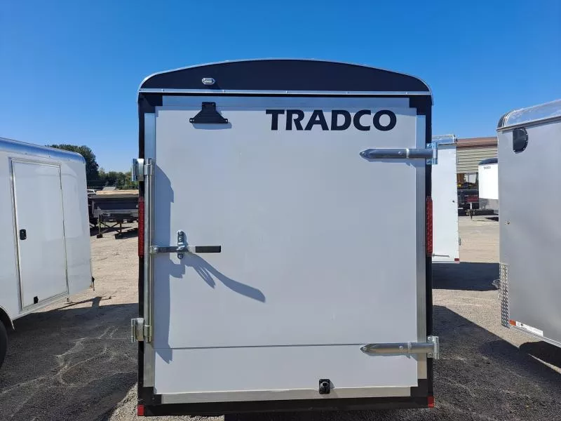 Criterion 6x14 Cargo Trailer - 3.5K Radius Nose and Top Ramp Door Side Door - Tradco