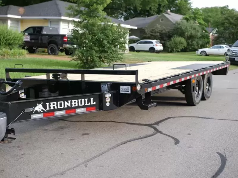 Iron Bull 8.5 x 22 14K 10 inch I-Beam Pintle Equipment Trailer w/Rampage Ramps