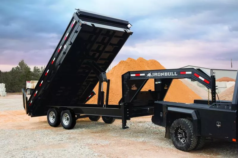 Iron Bull 8.5x16 14K Gooseneck Deckover Dump Trailer - DDG