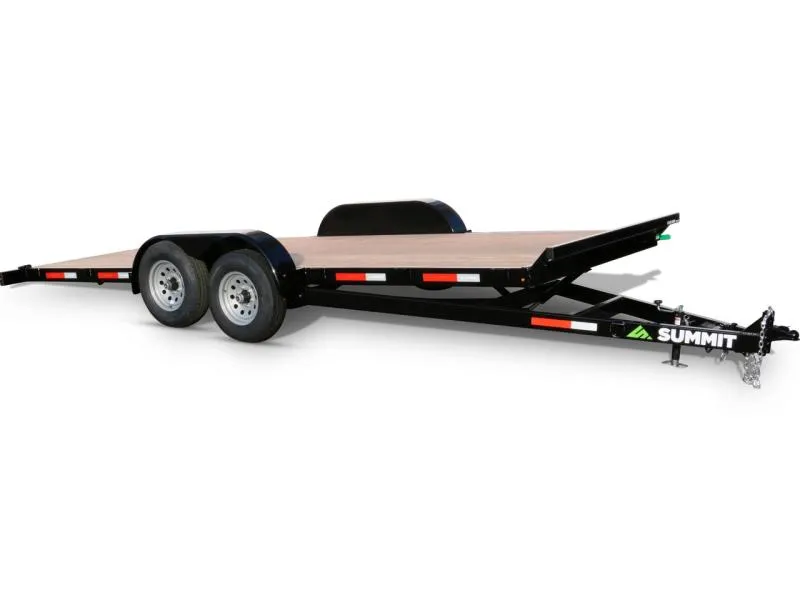 Summit 7x20 10K Full Tilt Deck Trailer - Cascade - Removable Fenders