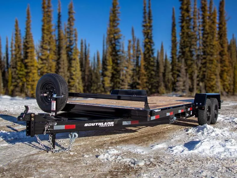 Southland 7 x 20 10K Straight Deck Equipment Trailer - Slide In Ramps