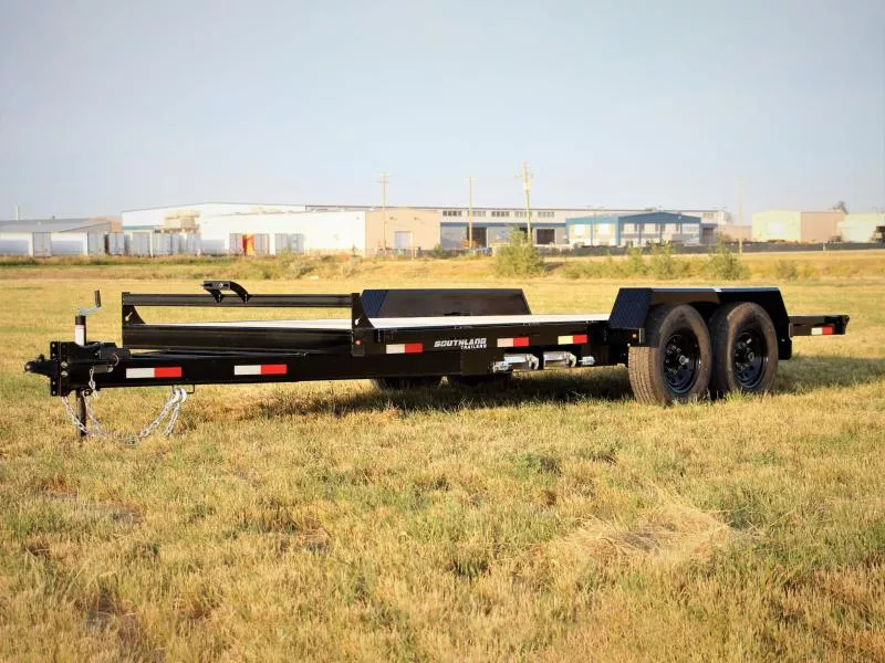 Southland 7 x 18 14K Straight Deck Equipment Trailer - Slide In Ramps