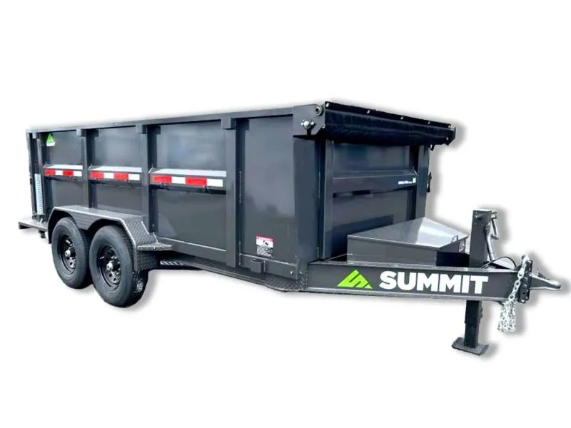 Summit 7x14 14K Dump Trailer High Sides Denali Pro