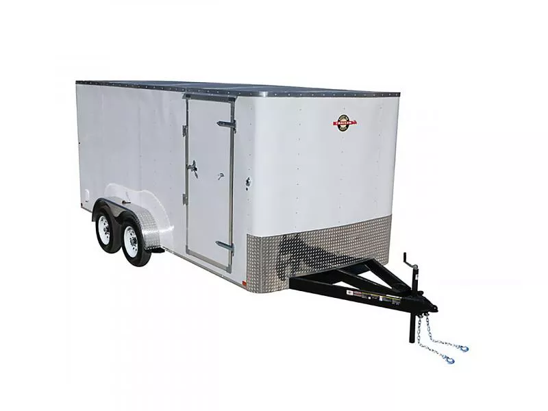 Carry-On 7 x 12 7K Radius Front Flat Roof Tandem Axle Cargo Trailer with Ramps