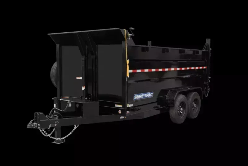 2026 Sure-Trac 7 x 14 HD Low Profile 4ft Side Telescopic Dump 14K 2029469