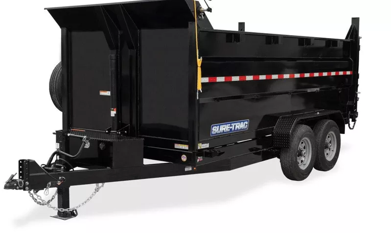 2025 Sure-Trac 82 IN x 14 HD Low Profile Dump Trailer w/ 4 Ft. Sides  14K Telescopic 2029132