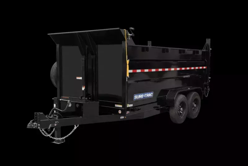 2026 Sure-Trac 7 x 14 HD Low Profile 4ft Side Telescopic Dump 14K 2029402