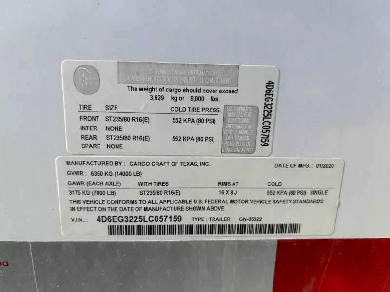 used Cargo (Enclosed) Trailers Cargo Craft  for sale, in Spanish Fork, UT Thumbnail 2
