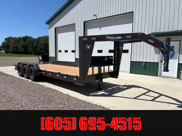 2024 H and W Trailers 24' GOOSENECK TRIPLE AXLE 24K MEGA RAMP Equipment Trailer 1751992294