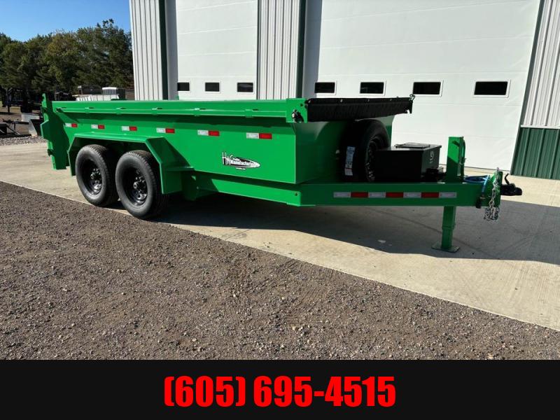 2024 H and W Trailers 7X14 GREEN Dump Trailer 1727197620