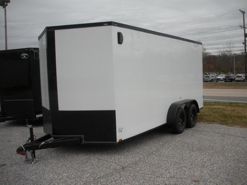 7X16 X 6'9"*White*Black Out*Barn Doors*2022 MCTL Enclosed Cargo Trailer Performance Trailer