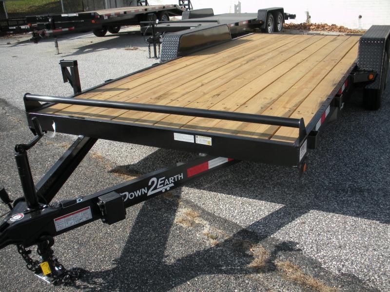 2022 D2E Trailers 82" X 18' 7K Wood Deck Open Car Trailer nSIDFQ