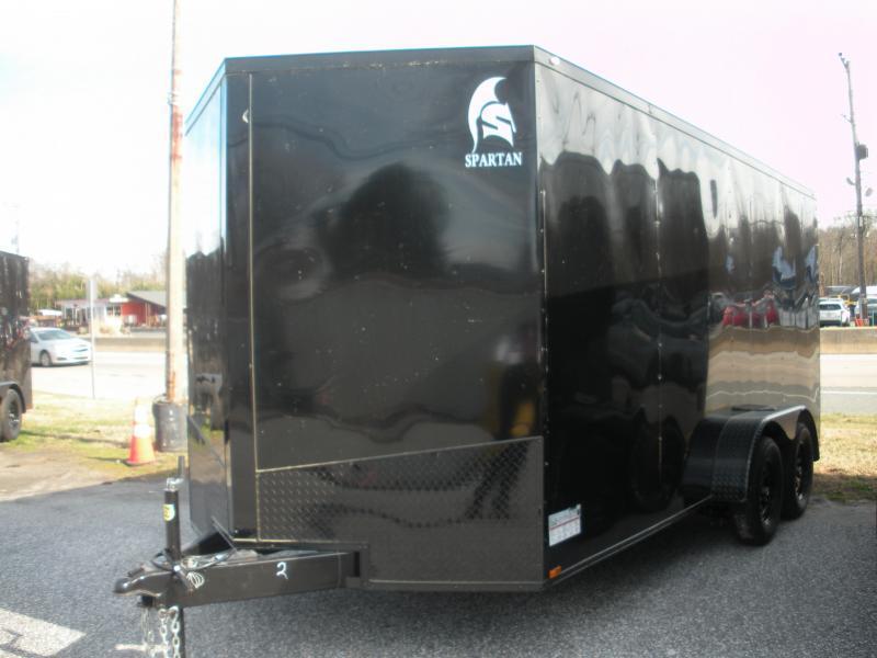 2022 Spartan 7' X 16' X 6'6" Interior Hght.* Black w/ "Black Trim Pkg." Enclosed Cargo Trailer GMv79U