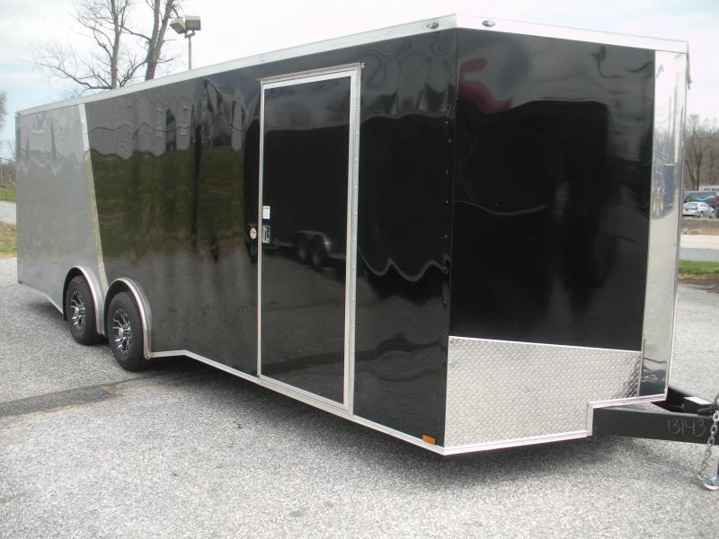 2022 Spartan 8.5' X 24' 10K Torsion Axles Black & Silver w/ Slanted Chrome Trim Car / Racing Trailer