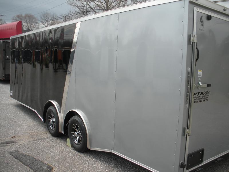 2022 Spartan 8.5' X 24' 10K Torsion Axles Black & Silver w/ Slanted